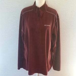 Columbia 1/4 Zip Fleece Pullover Maroon XL
